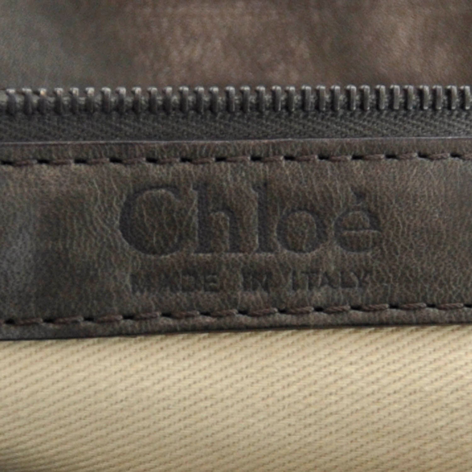 Chloe Calfskin Silverado Shoulder Bag Grey 8 of 9