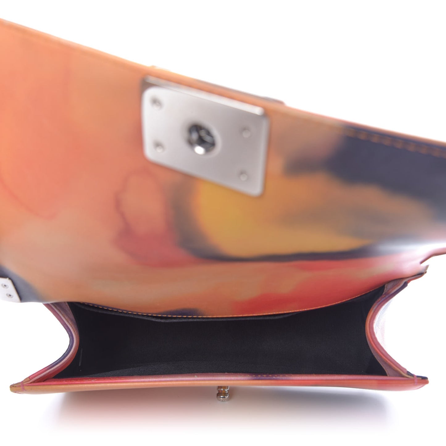 Printed Lambskin Quilted Medium Flower Power Boy Flap