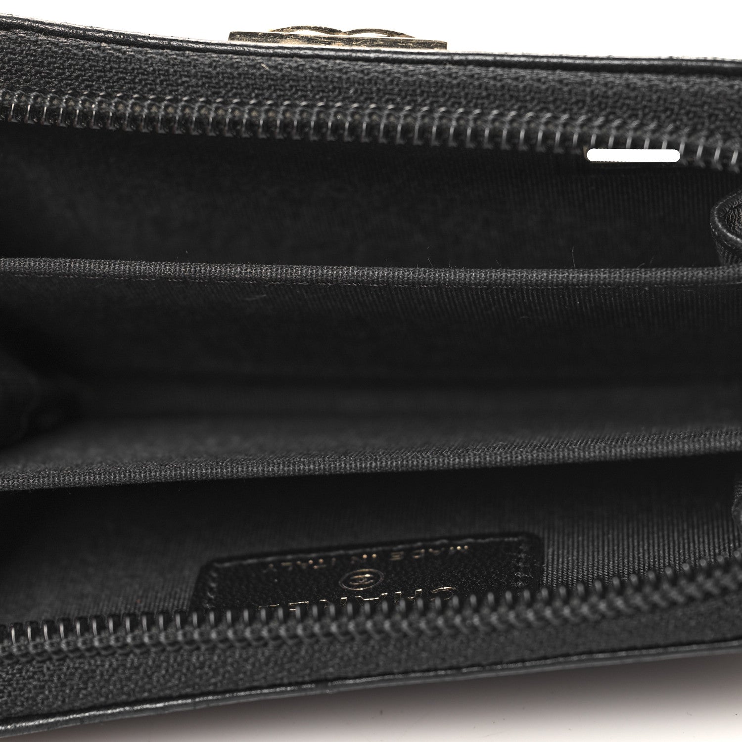 Chanel Lambskin Quilted Zip Around Boy Coin Purse Wallet Black 5 of 9