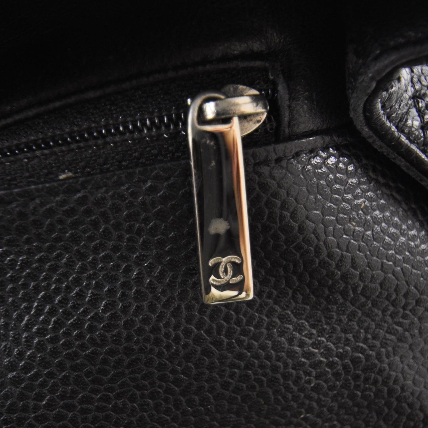 Caviar Kelly Jumbo Flap Bag Black SHW