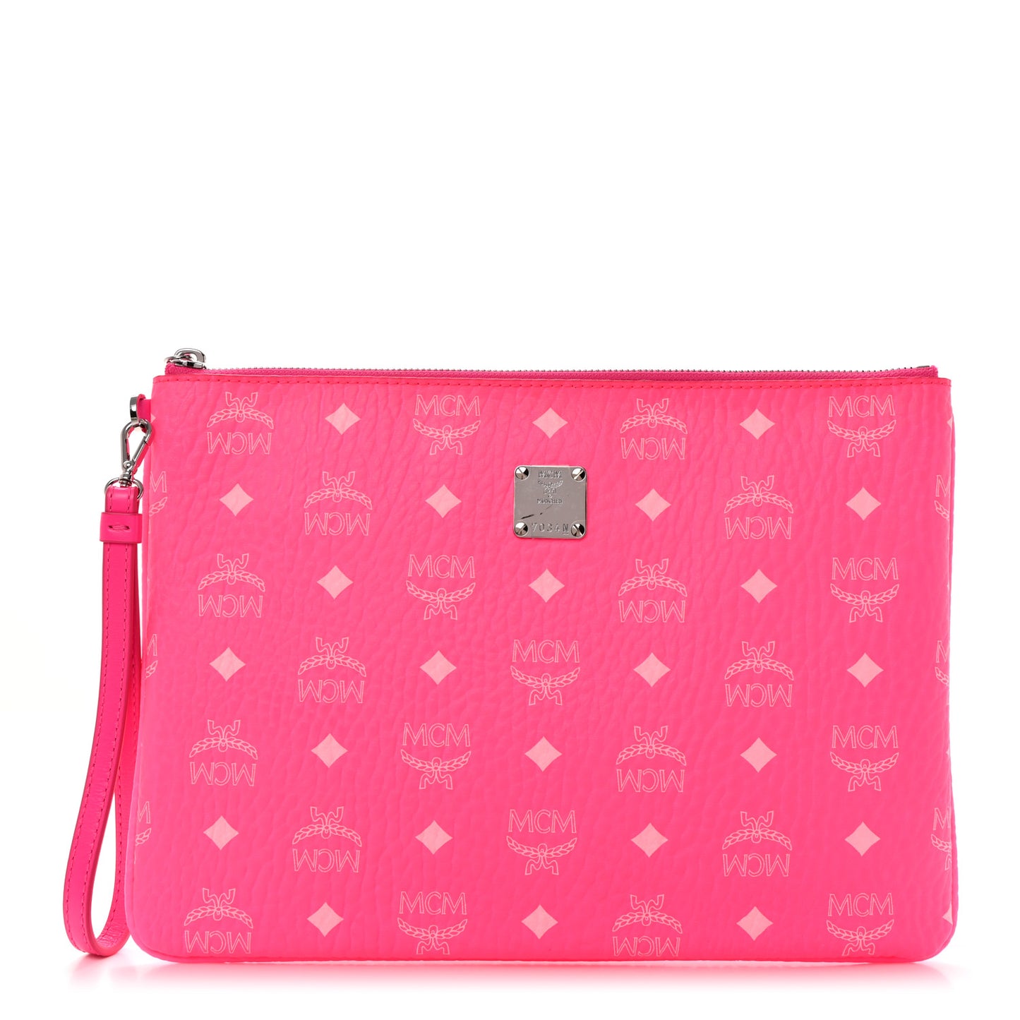 Visetos Wristlet Zip Pouch Neon Pink