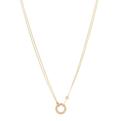Cartier 18K Yellow Gold 2 Diamond LOVE Necklace 1 of 5