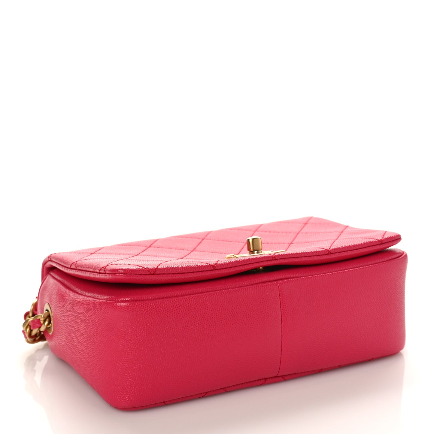 Caviar Quilted Small Fashion Therapy Flap Bag Dark Pink