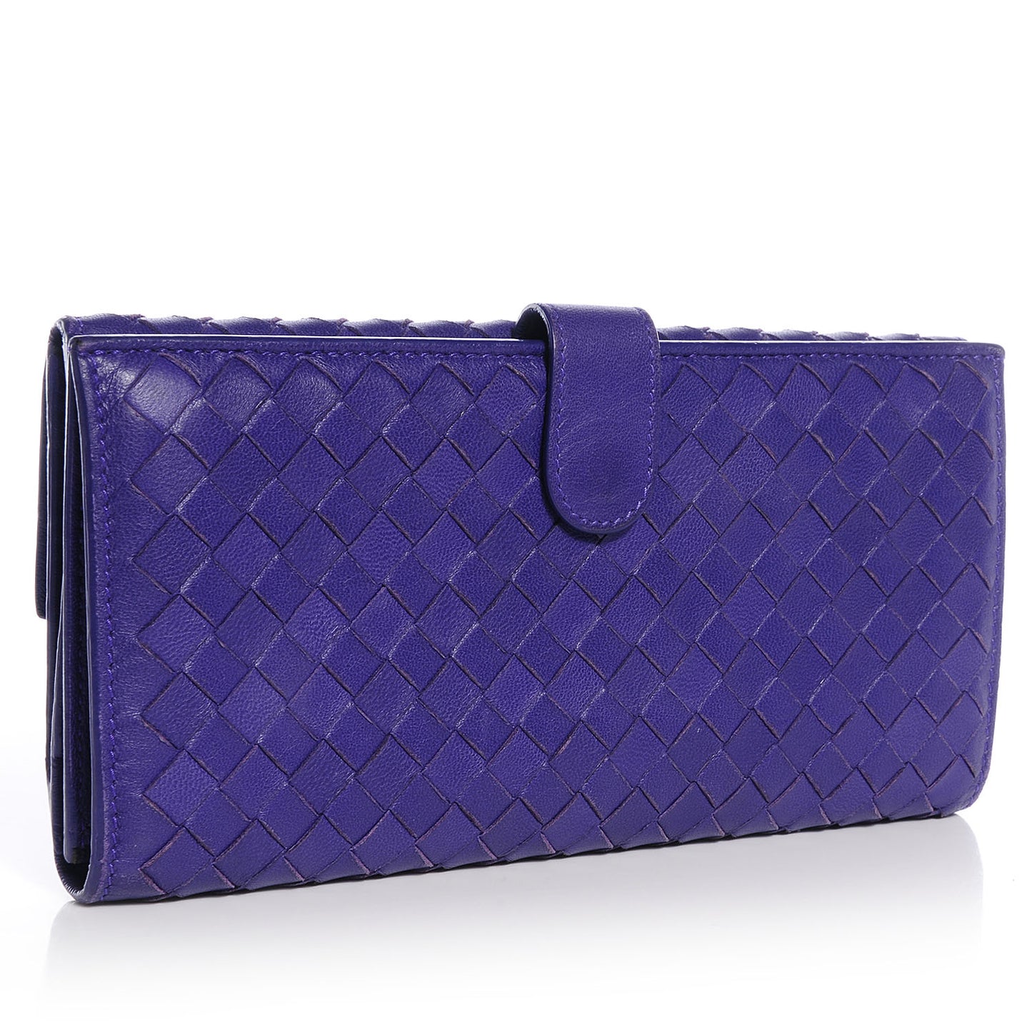Nappa Intrecciato Continental Wallet Anemone