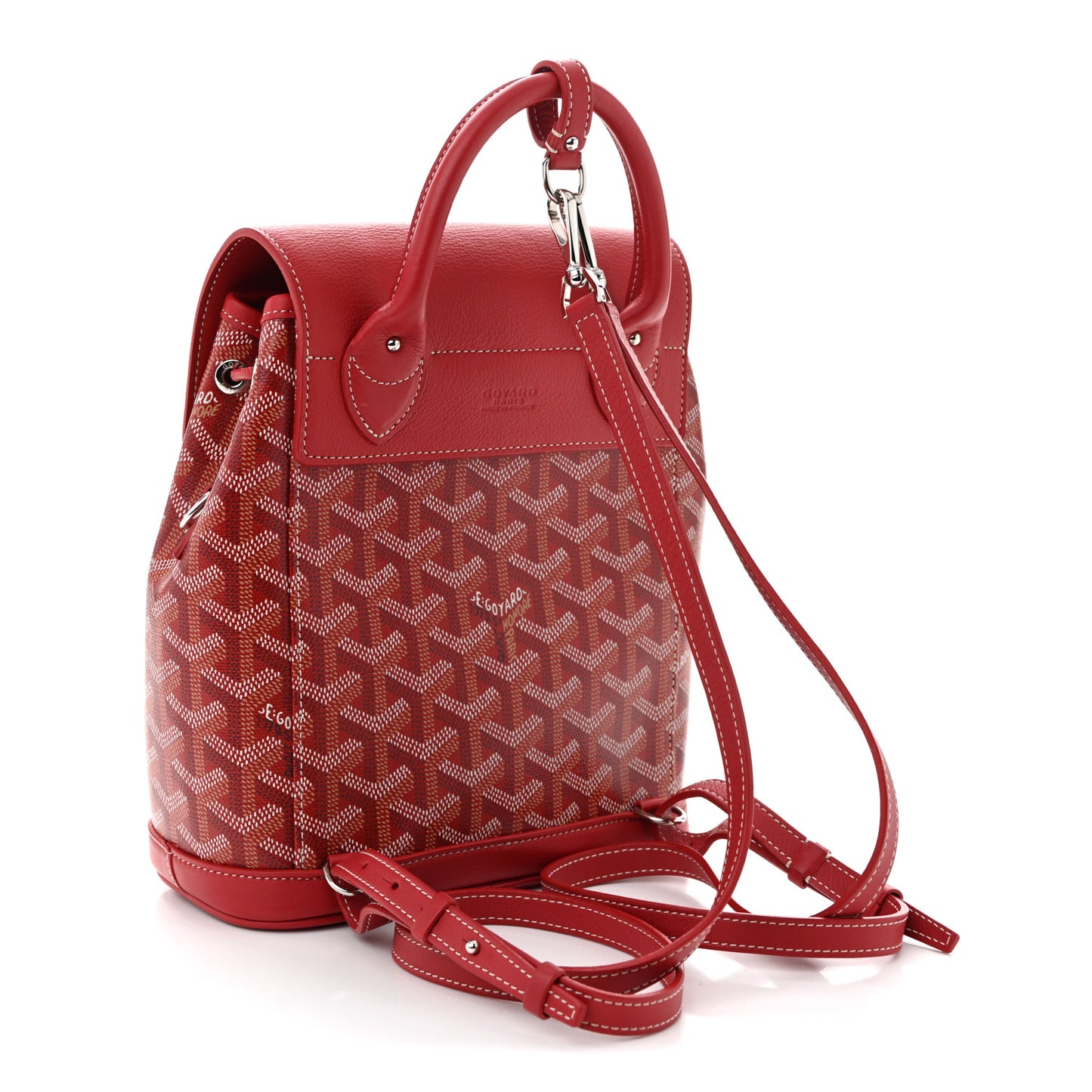 Goyardine Calfskin Mini Alpin Backpack Red