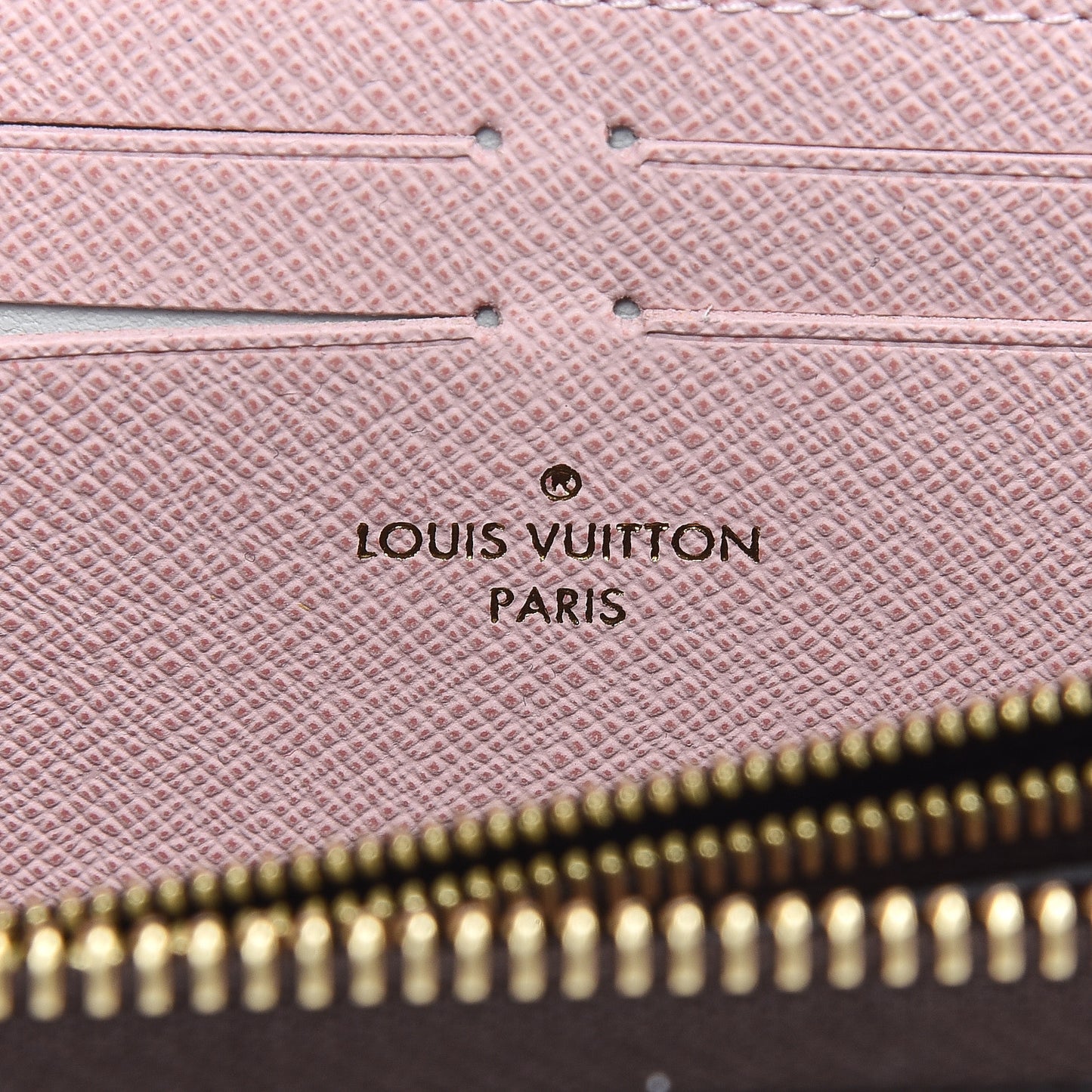 Damier Ebene Clemence Wallet Rose Ballerine