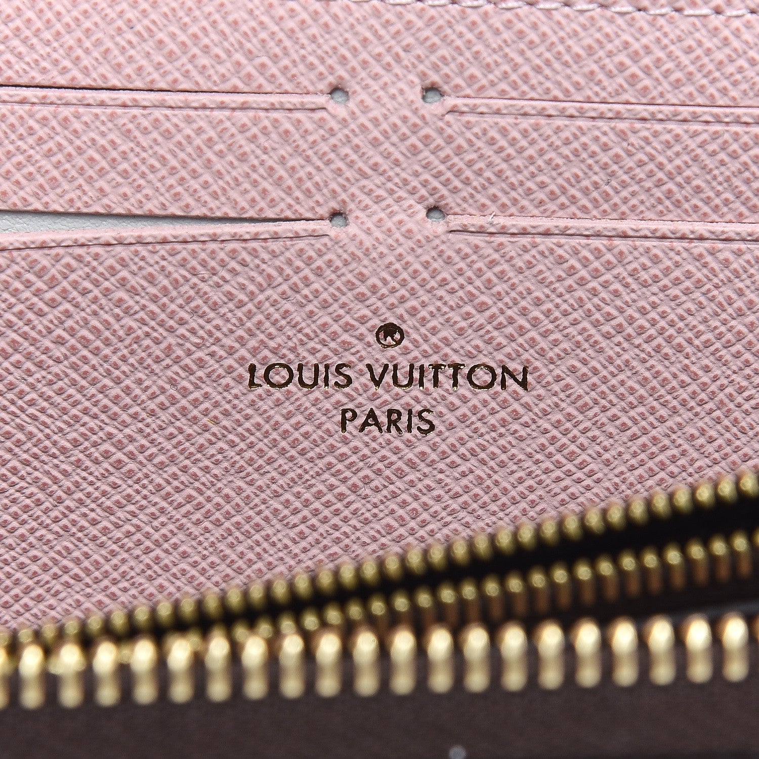 Louis Vuitton Damier Ebene Clemence Wallet Rose Ballerine 6 of 9