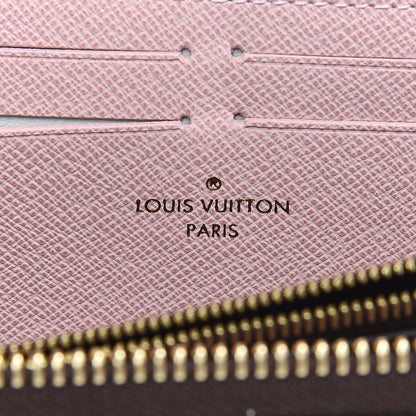 Louis Vuitton Damier Ebene Clemence Wallet Rose Ballerine 6 of 9