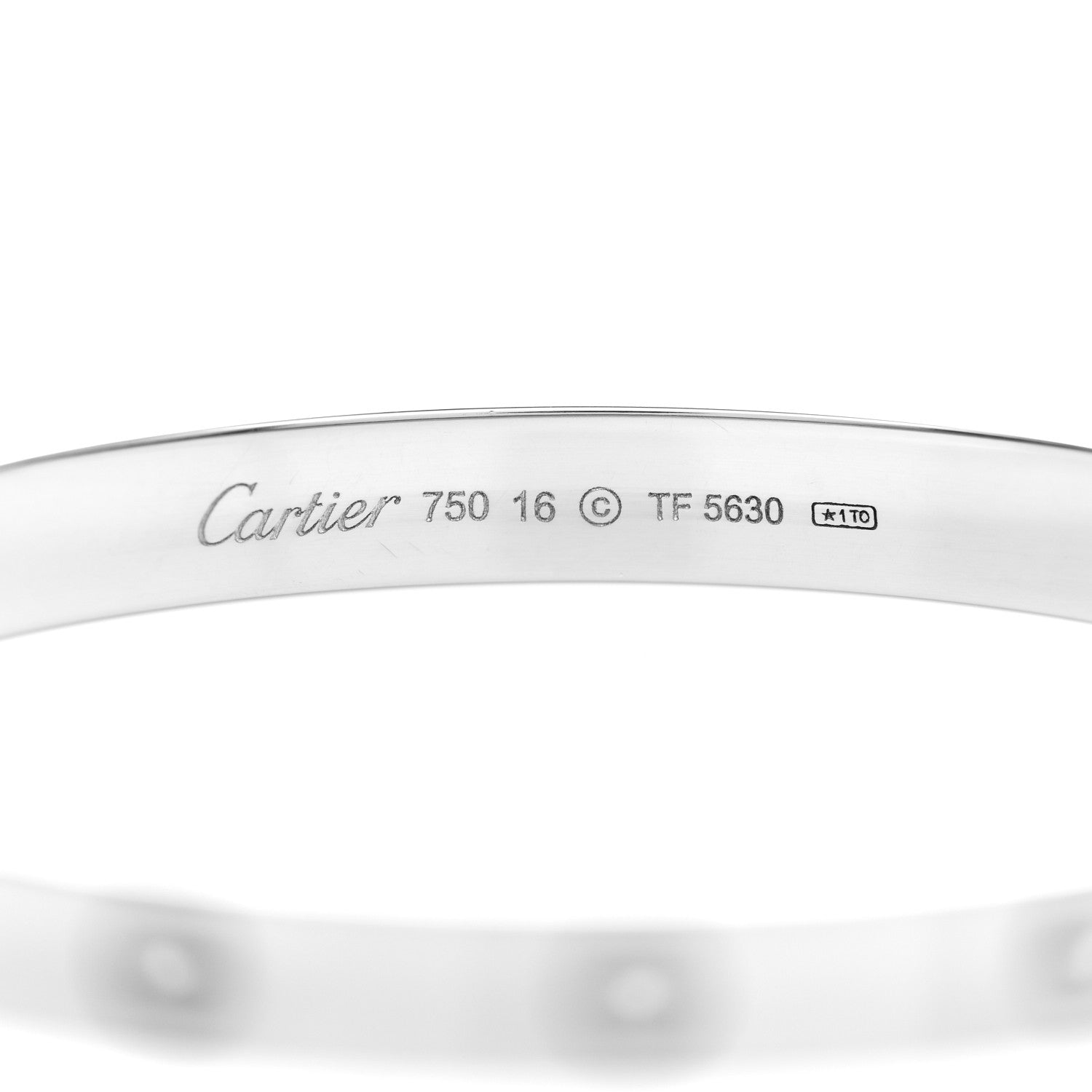Cartier 18K White Gold LOVE Bracelet 16 4 of 5