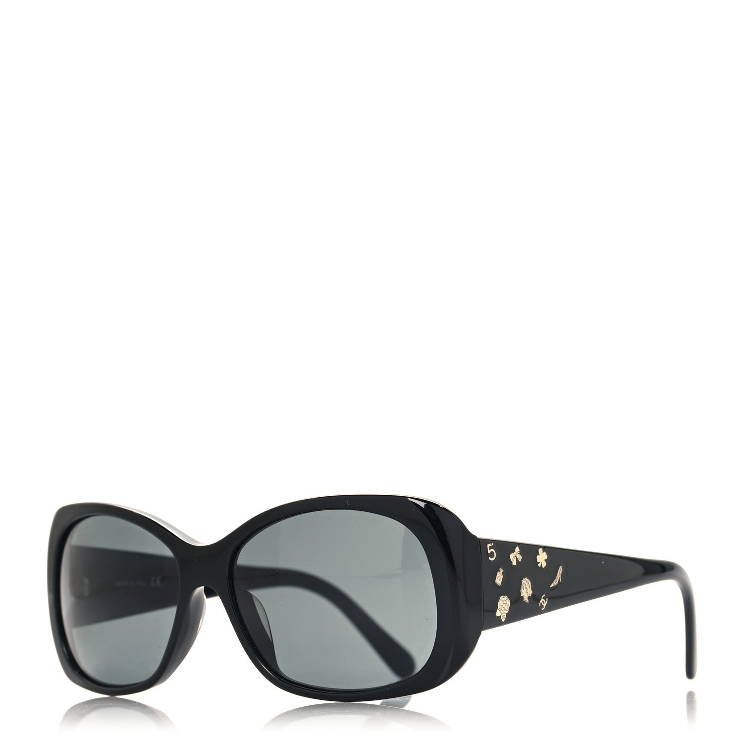 Chanel Acetate Charms Sunglasses 5123 Black 1 of 7