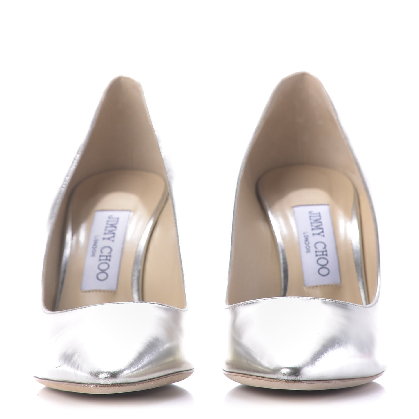 Mirror Calfskin Romy 85 Pumps 37.5 Silver