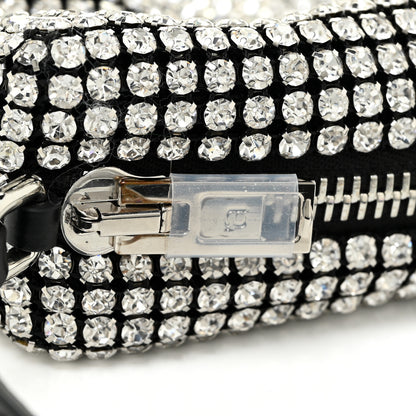 Alexander Wang Mesh Crystal Rhinestone Mini Heiress Pouch Black Silver 11 of 11