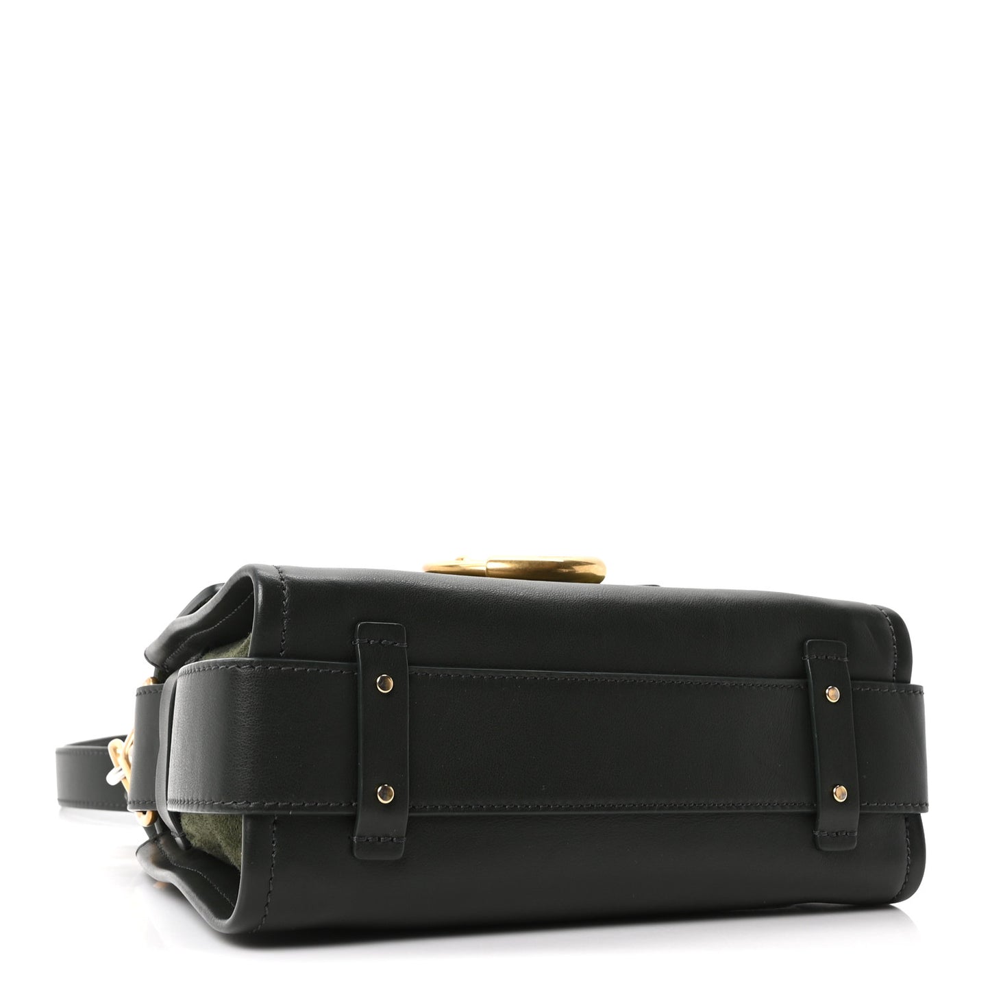 Calfskin Suede Mini Tess Day Bag Black Olive