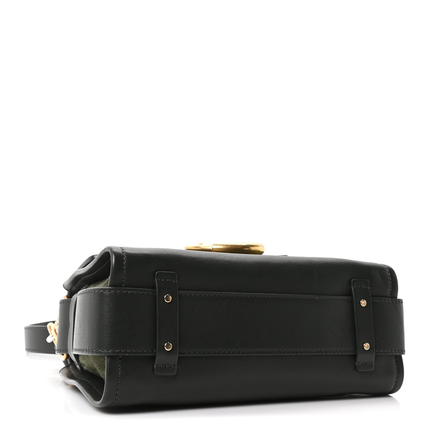 Chloe Calfskin Suede Mini Tess Day Bag Black Olive 4 of 10