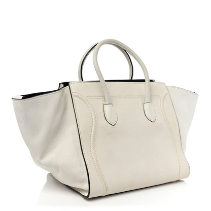 Celine Calfskin Medium Phantom Luggage White 3 of 13