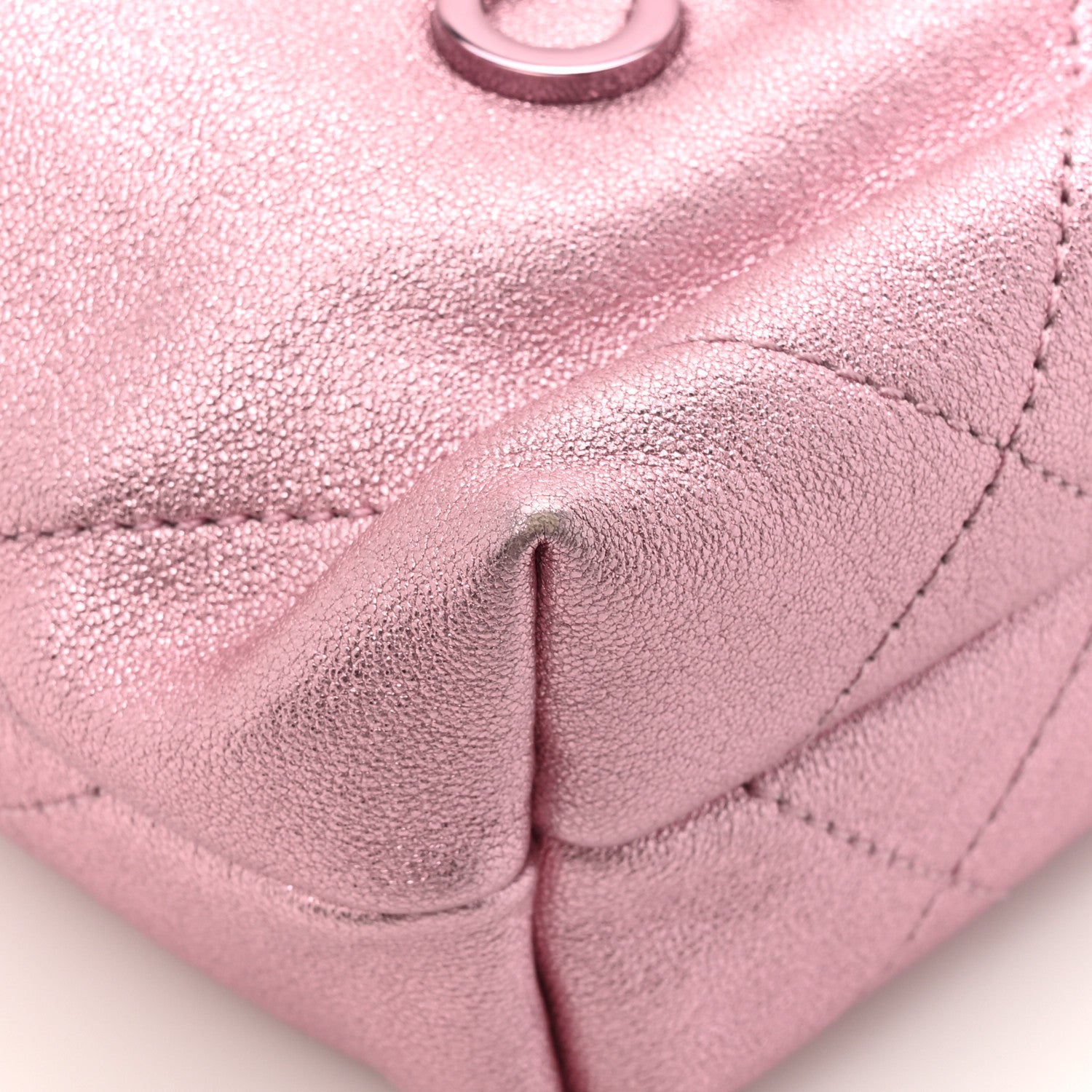 Chanel Metallic Lambskin Lacquered Monochrome Quilted Mini Chanel 22 Pink 11 of 12