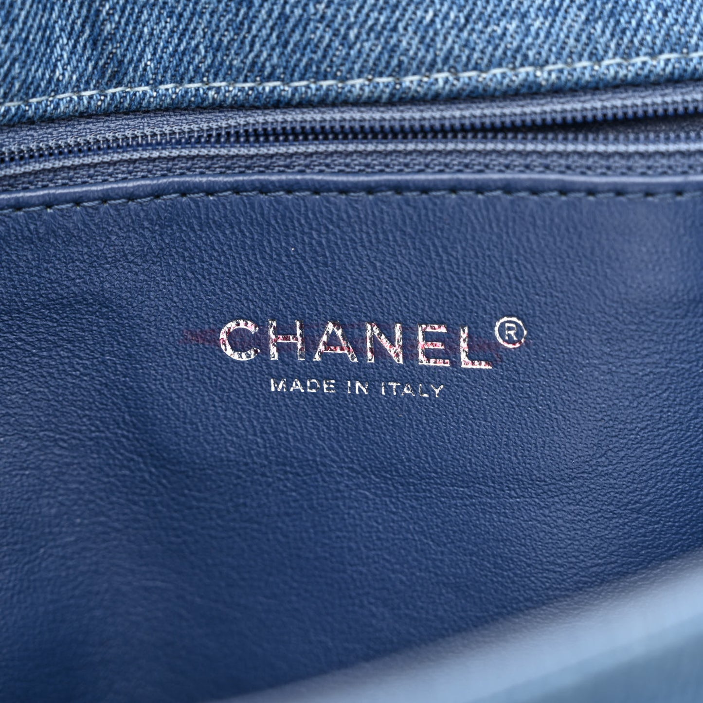 Denim Quilted Large Boy Flap Blue