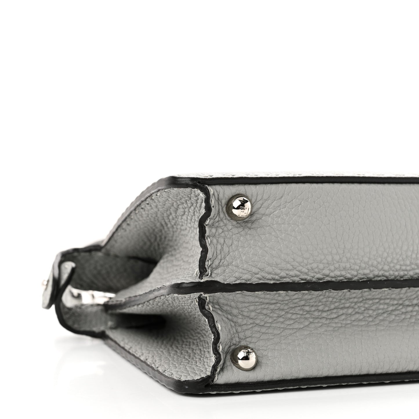Cuoio Romano Selleria Bi-Color Small Peekaboo I SEE U Satchel Ghiaccio Asfalto