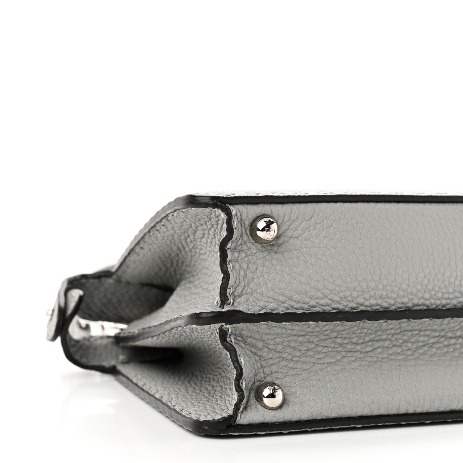 Fendi Cuoio Romano Selleria Bi-Color Small Peekaboo I SEE U Satchel Ghiaccio Asfalto 8 of 9