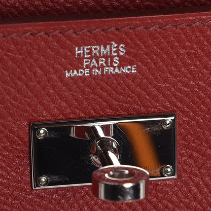 Hermes Epsom Kelly Longue Wallet Rouge Garance 7 of 11