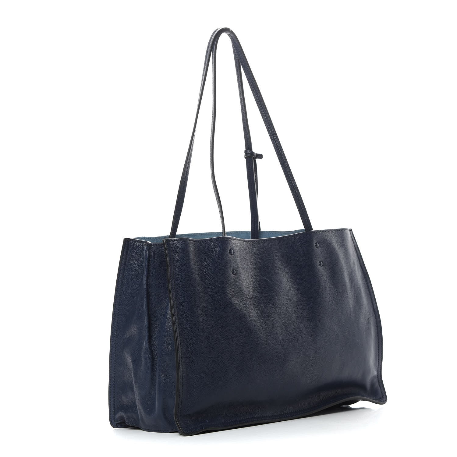 Prada Glace Calf Etiquette Tote Astrale Inchiostro 3 of 15