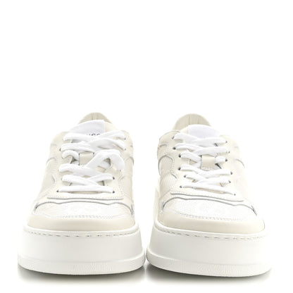 Gucci Calfskin GG Tennis Embossed Perforated Womens Platform 55mm Sneakers 37 Great White 3 of 11