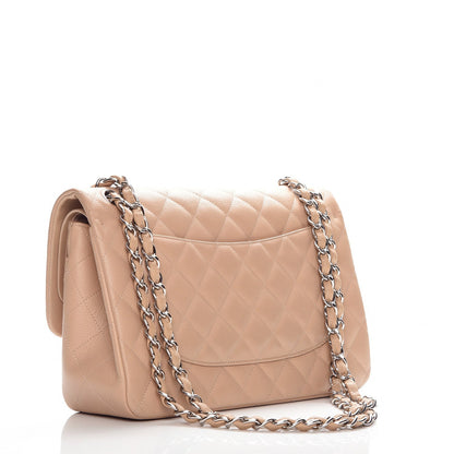 Chanel Caviar Quilted Jumbo Double Flap Beige Clair 3 of 8