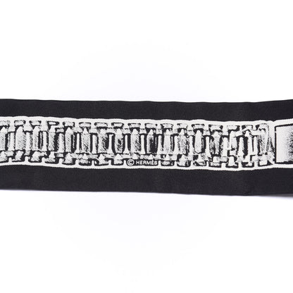 Hermes Silk Le Tresor De Medor Twilly Black White 4 of 4