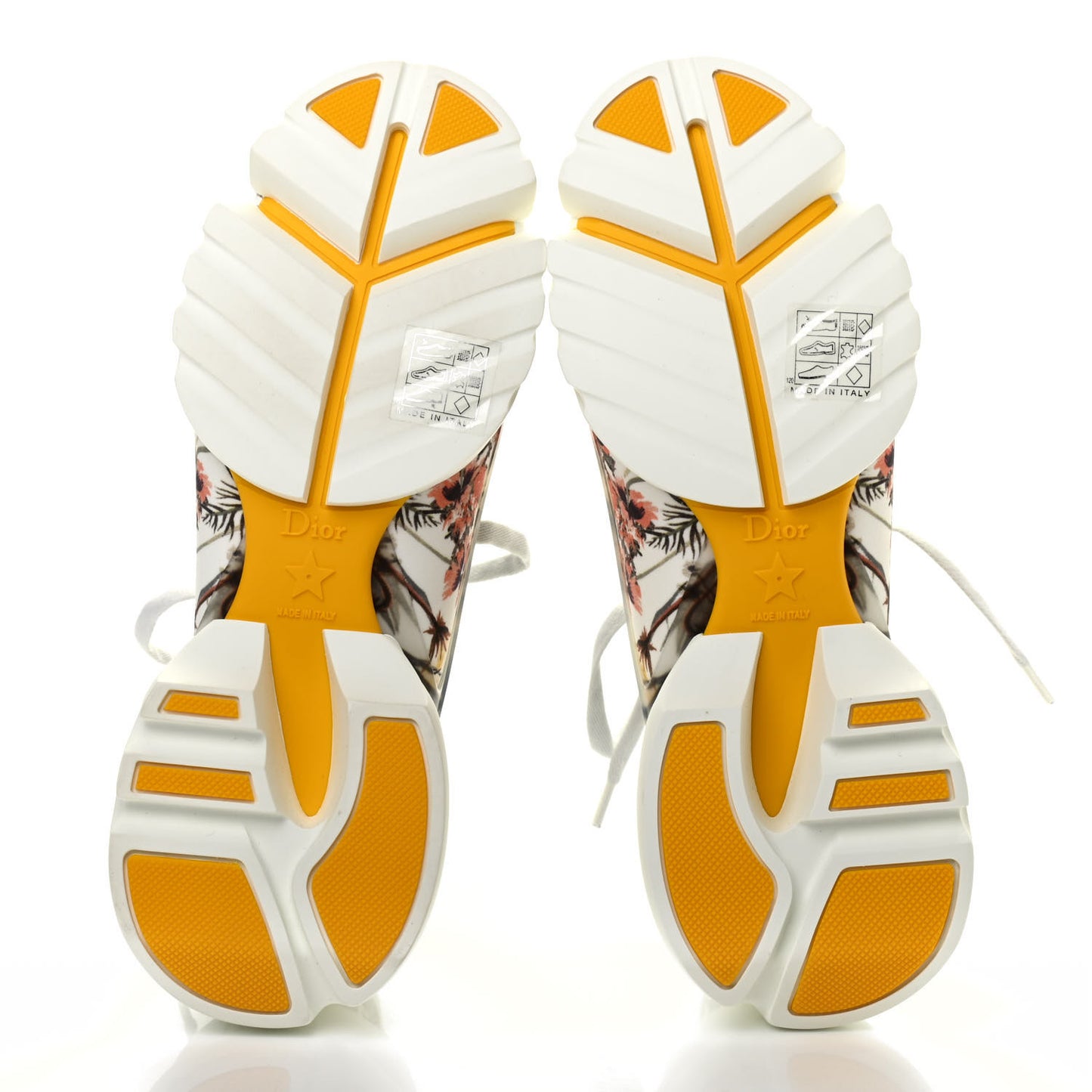 Neoprene Rubber Champetre Print Womens D-Connect Sneakers 36 White Multicolor