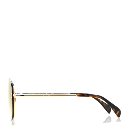 Celine Mirror Aviator Sunglasses CL41391/S Gold Blue 3 of 8