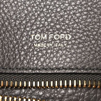 Tom Ford Pebbled Calfskin Medium Jennifer Zip Tote Graphite 6 of 9