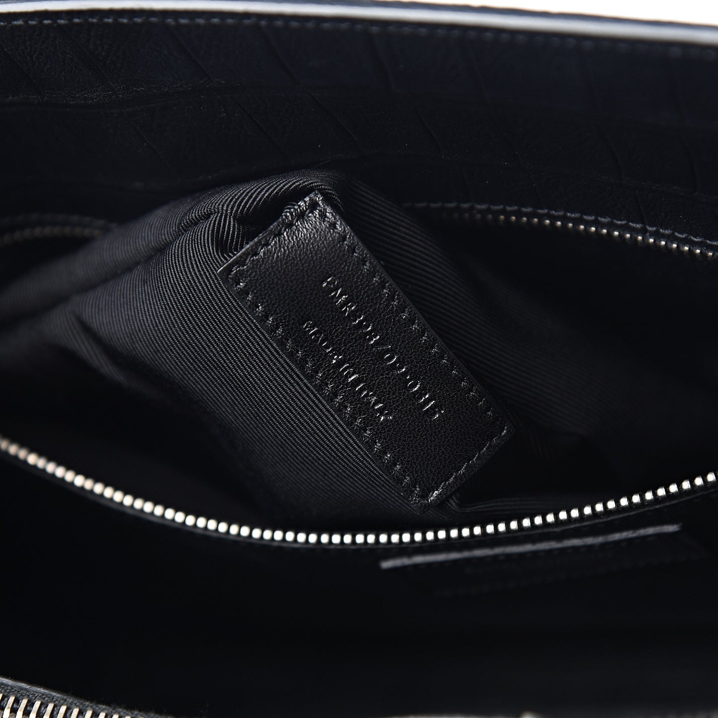 Calfskin Crocodile Embossed Small Sac de Jour Black