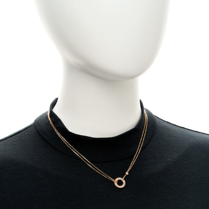 Cartier 18K Pink Gold 2 Diamond LOVE Necklace 2 of 4