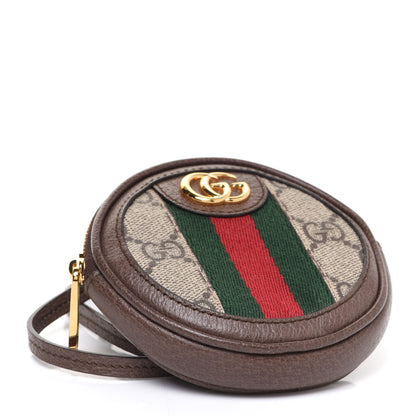 Gucci GG Supreme Monogram Web Mini Ophidia Round Bag Beige New Acero 4 of 8
