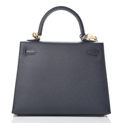 Hermes Epsom Kelly Sellier 25 Bleu Indigo 4 of 43