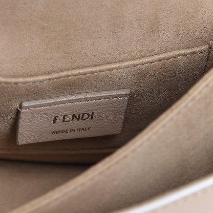 Fendi Calfskin Scalloped Studded Flower Small Kan I Shoulder Bag Amido Multicolor 6 of 13
