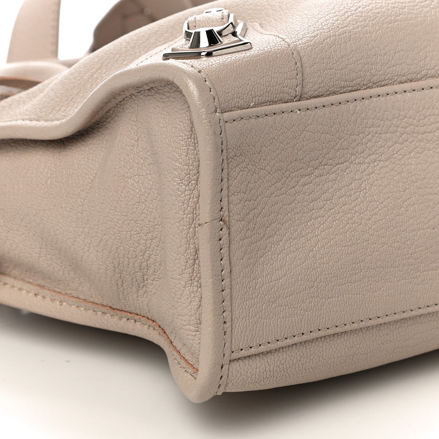 Balenciaga Chevre Silver Metallic Edge S City Beige Praline 9 of 10