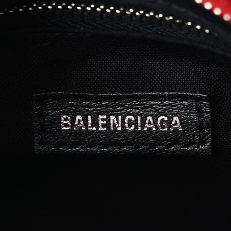 Calfskin Crocodile Embossed Graffiti Classic Hardware Mini City Bright Red Black