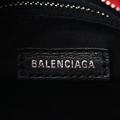 Balenciaga Calfskin Crocodile Embossed Graffiti Classic Hardware Mini City Bright Red Black 8 of 8