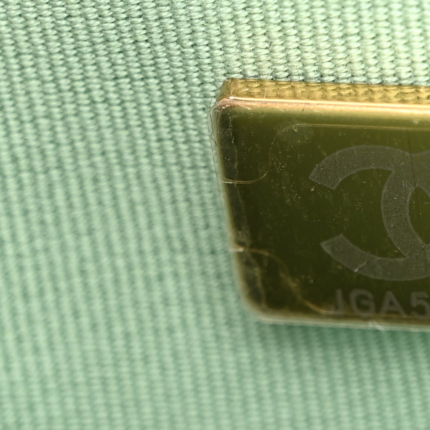 Lambskin Resin Quilted Mini Heart Square Flap Light Green