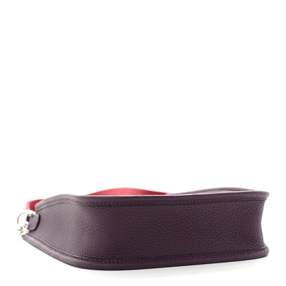Hermes Taurillon Clemence Amazone Evelyne TPM Cassis Rouge Grenat 4 of 11