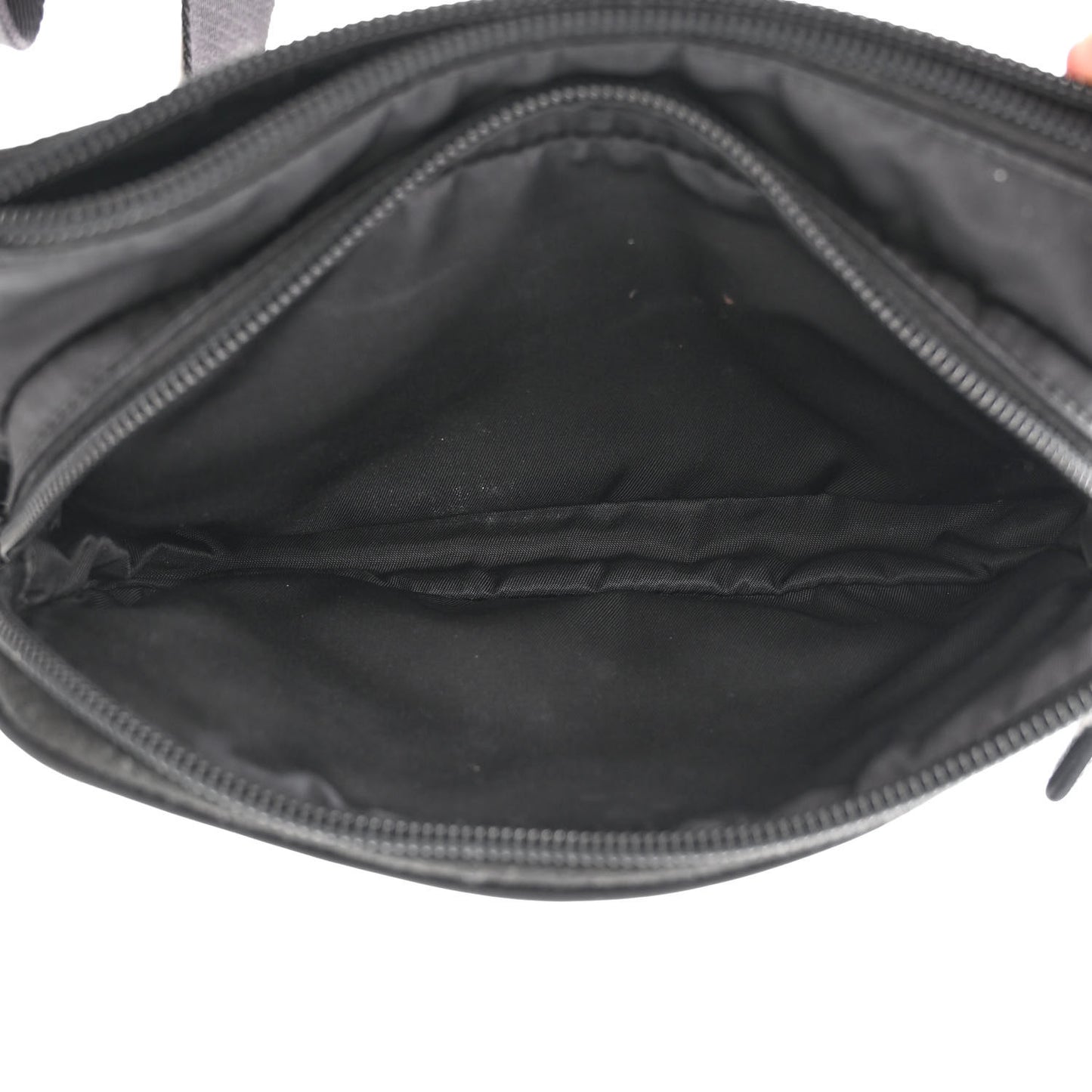 Tessuto Nylon Saffiano Belt Bag Black