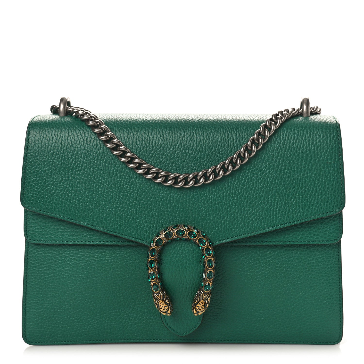 Gucci Dollar Calfskin Crystal Medium Dionysus Shoulder Bag Emerald 1 of 10