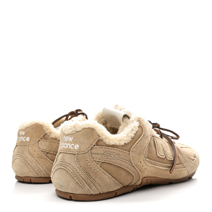 Miu Miu X NEW BALANCE Suede Shearling 530 SL Sneakers 37 Ecru 5 of 9