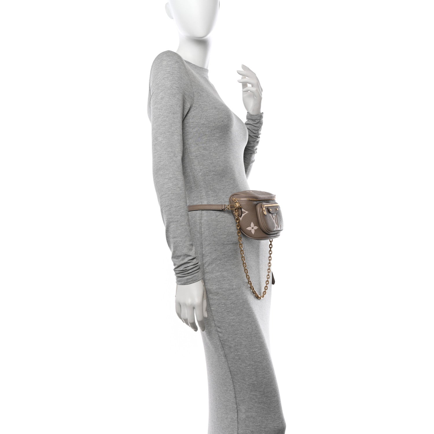 Louis Vuitton Empreinte Mini Bumbag Tourterelle Cream 2 of 9