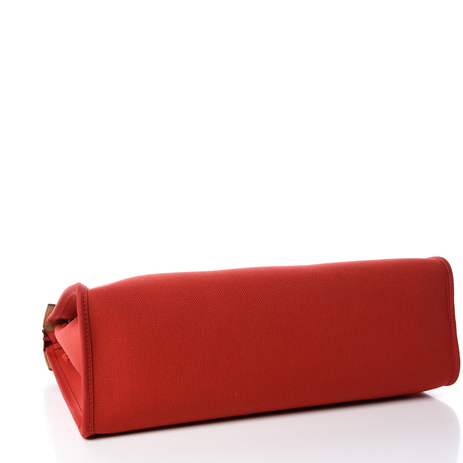 Hermes Vache Hunter Toile Herbag Zip 31 PM Rouge Tomate Natural 5 of 10