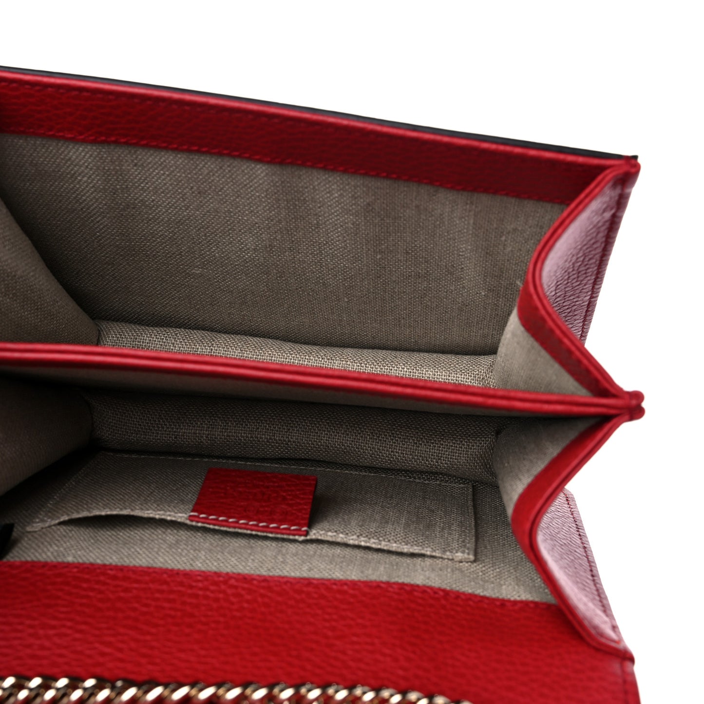 Dollar Calfskin Small Interlocking G Shoulder Bag Red