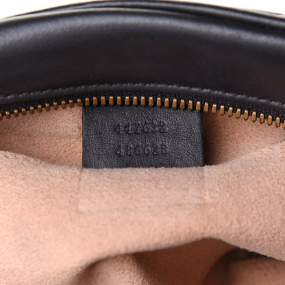 Gucci Calfskin Matelasse Small GG Marmont Chain Shoulder Bag Black 7 of 11