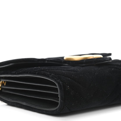 Gucci Velvet Matelasse GG Marmont Chain Wallet Black 8 of 10
