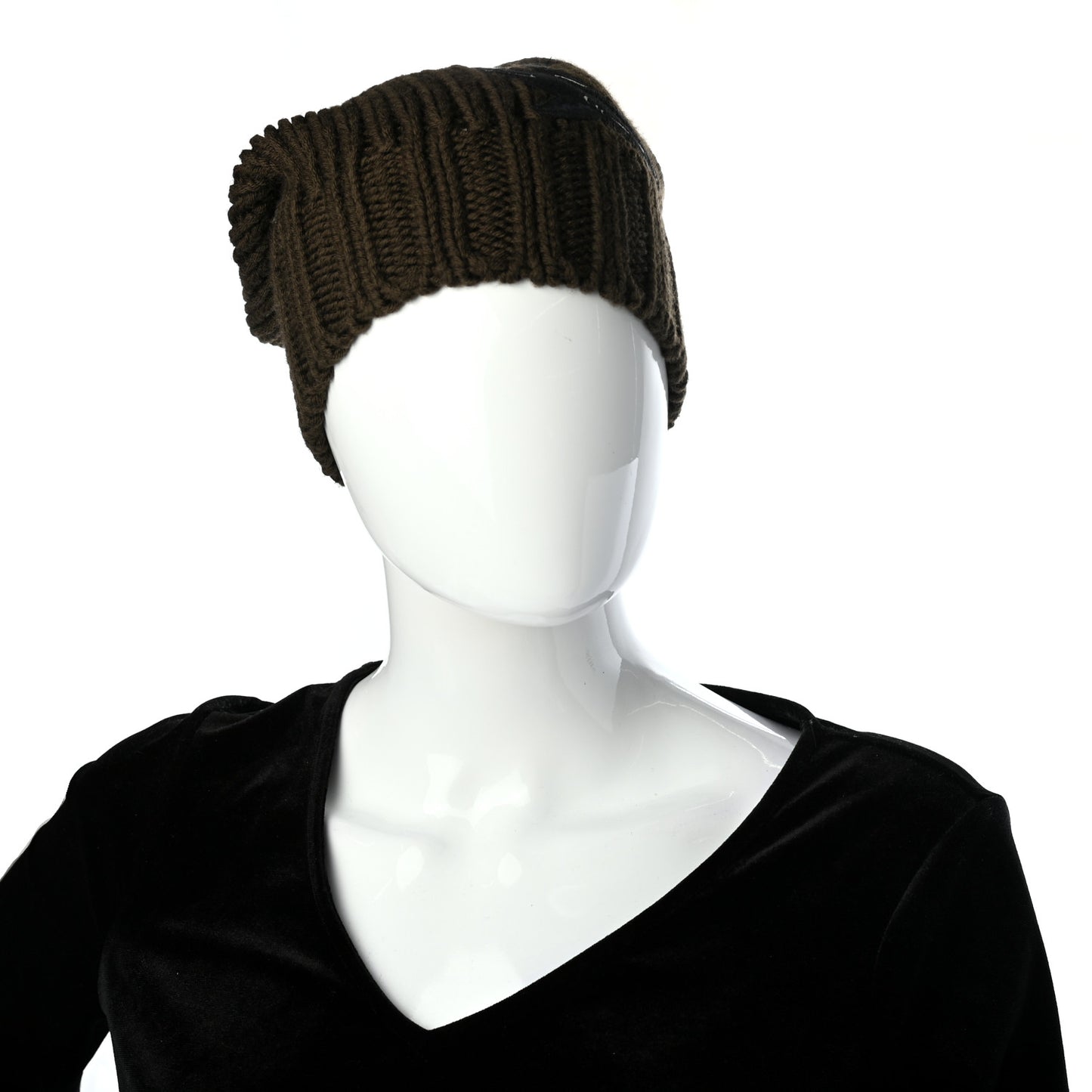 Wool Shark Beanie Hat M 58 Olive